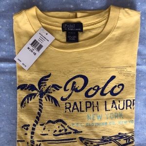 Ralph Lauren yellow cotton Graphic Tee NWT, size M